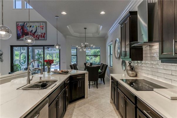 Dining room, Interior, Kitchen, Pendant Lights, Recessed Lighting