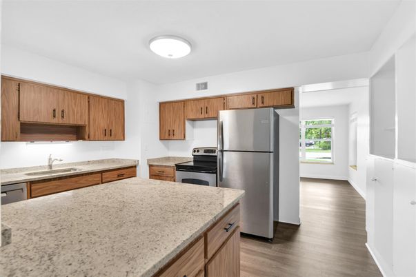 Interior, Kitchen, Wood Texture Flooring