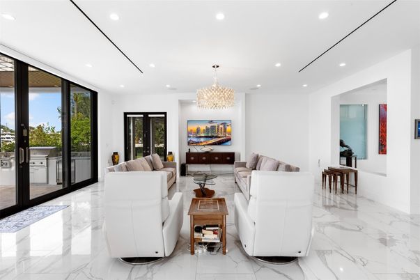 Chandelier, Interior, Living room, Marble, Recessed Lighting