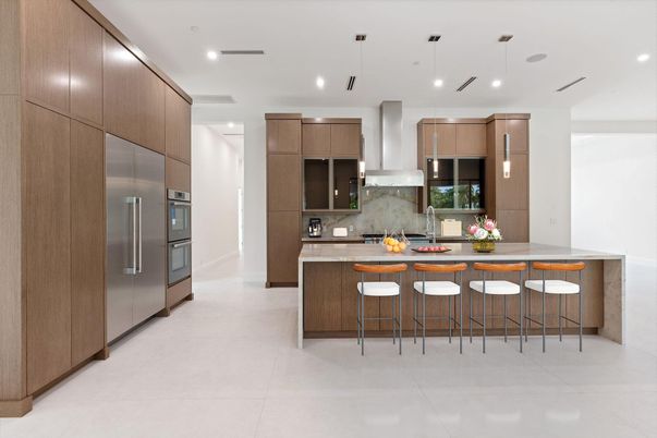 Interior, Kitchen, Pendant Lights, Recessed Lighting, Stainless Steel Appliances