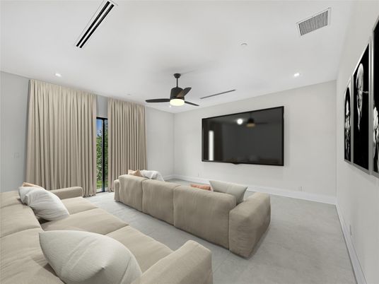 Interior, Living room, Recessed Lighting