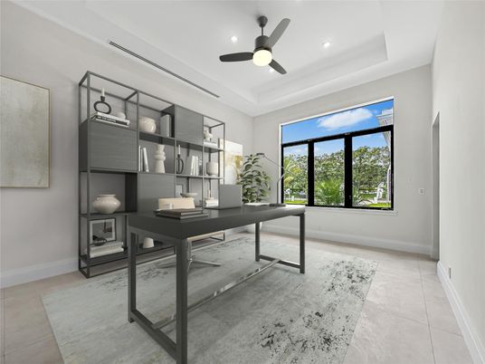 Home Office, Interior, Recessed Lighting