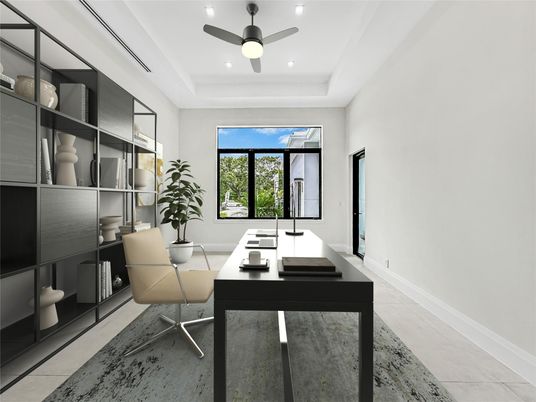 Home Office, Interior, Recessed Lighting