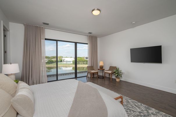 Bedroom, Interior, Water, Wood Texture Flooring