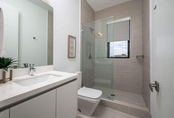Bathroom, Glass Shower, Interior