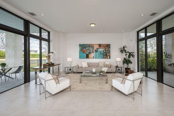 Interior, Living room, Recessed Lighting