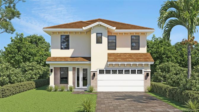 Attached, Exterior, Facade, Modern