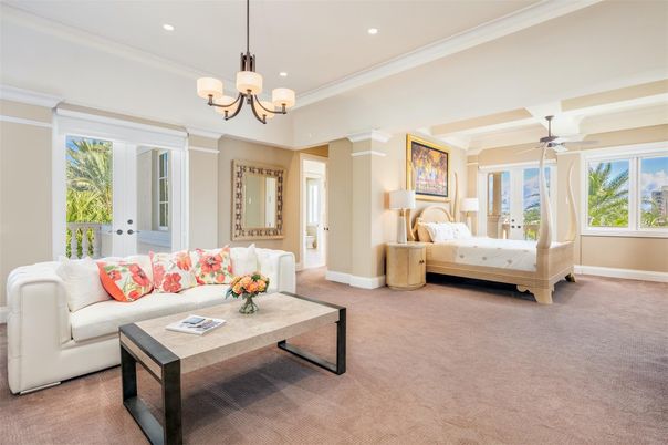 Bedroom, Chandelier, Interior, Recessed Lighting