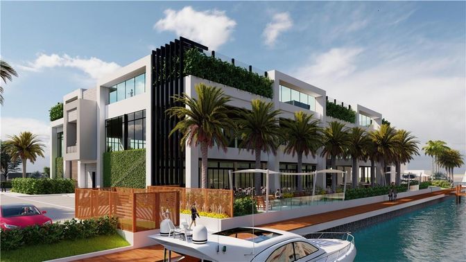 Exterior, Facade, Pool, Modern