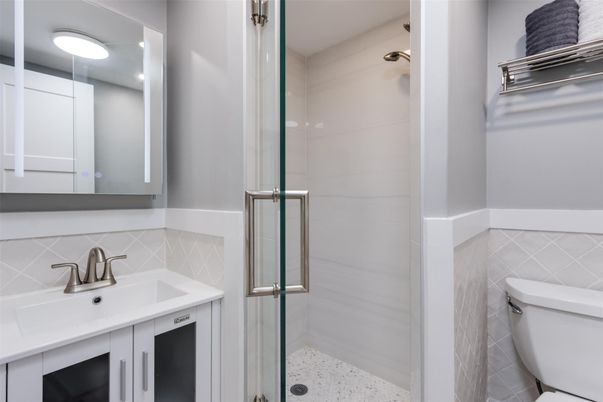 Bathroom, Glass Shower, Interior