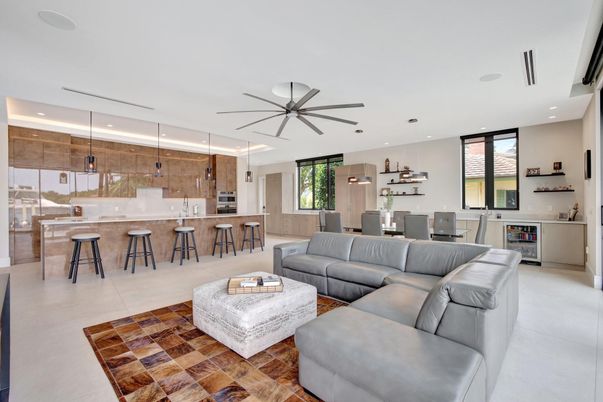 Dining room, Interior, Kitchen, Living room, Pendant Lights, Recessed Lighting