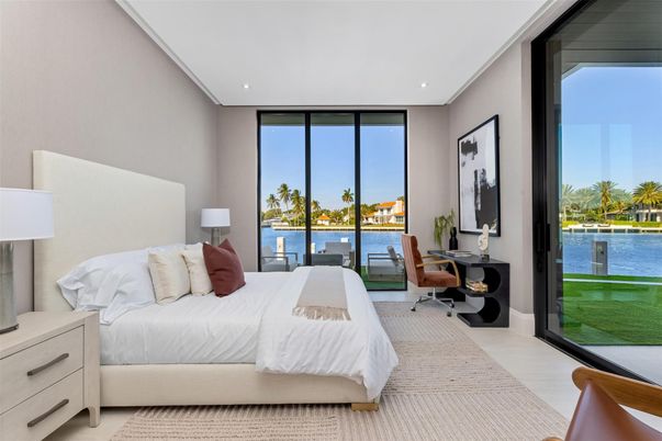 Bedroom, Home Office, Interior, Recessed Lighting, Water