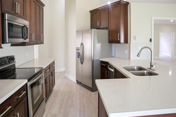 Interior, Kitchen, Wood Texture Flooring