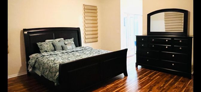 Bedroom, Interior, Wood Texture Flooring