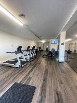 Fitness Equipment, Gym, Interior, Wood Texture Flooring