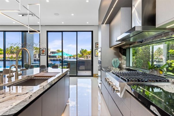 Interior, Kitchen, Pendant Lights, Recessed Lighting, Stainless Steel Appliances
