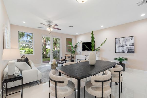 Dining room, Interior, Living room, Recessed Lighting