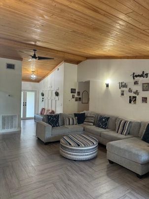 Interior, Living room, Wooden Ceilings, Wood Texture Flooring