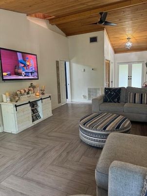 Interior, Living room, Wooden Ceilings, Wood Texture Flooring