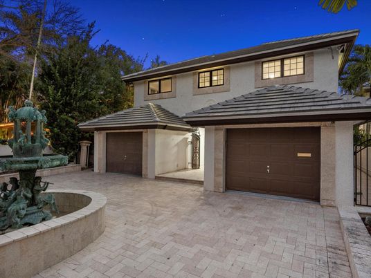 Attached, Detached Garage, Exterior, Facade, Mediterranean