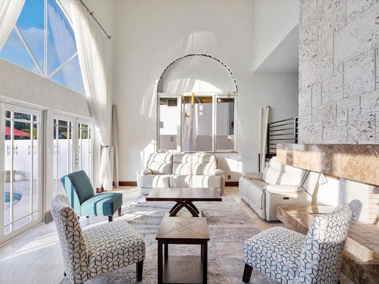 Interior, Living room, Stone Walls