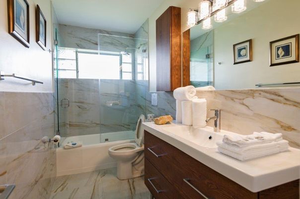 Bathroom, Glass Shower, Interior, Marble, Marble Walls