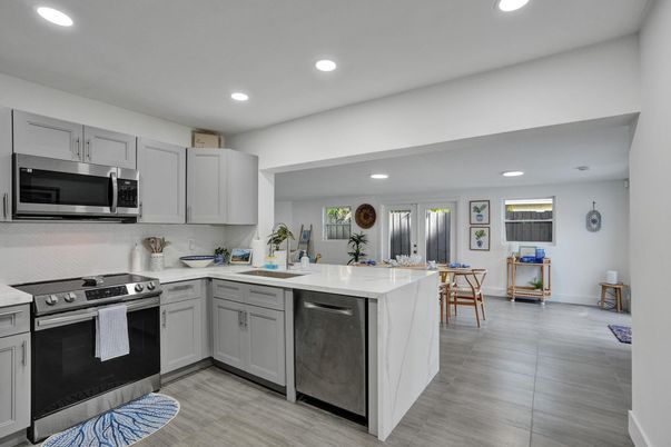 Interior, Kitchen, Recessed Lighting, Stainless Steel Appliances