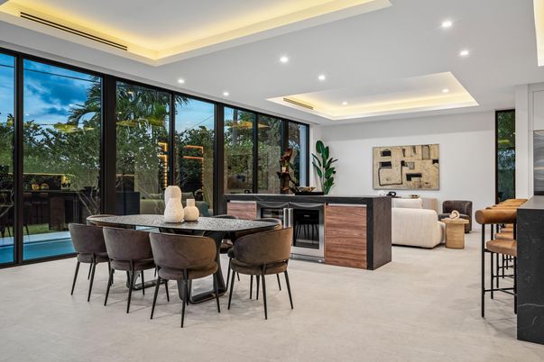 Dining room, Interior, Living room, Recessed Lighting