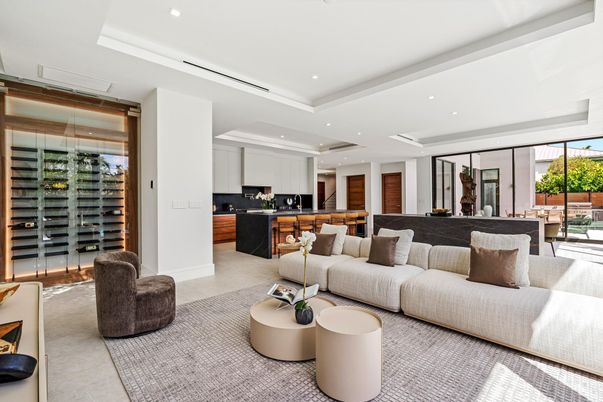 Interior, Kitchen, Living room, Recessed Lighting