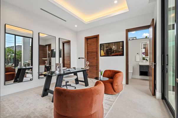 Home Office, Interior, Recessed Lighting