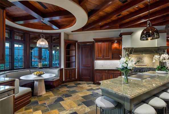 Interior, Kitchen, Pendant Lights, Wooden Beams, Wooden Ceilings