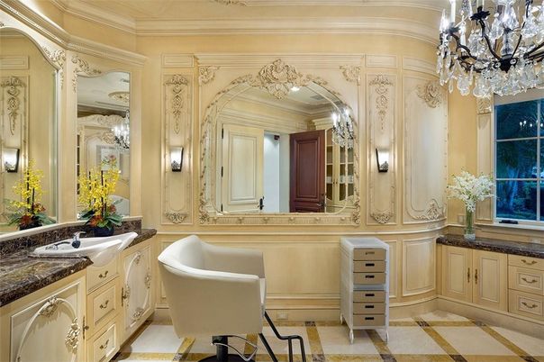 Bathroom, Chandelier, Interior