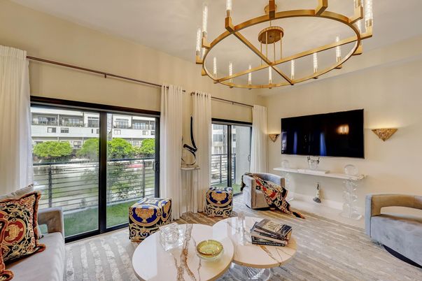 Interior, Living room, Pendant Lights, Wood Texture Flooring