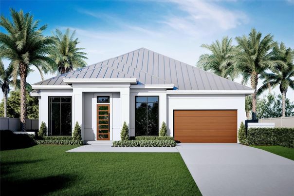 Attached, Exterior, Facade, Modern