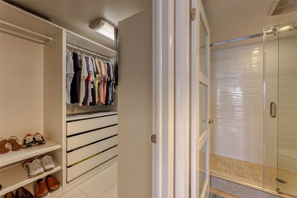 Bathroom, Glass Shower, Interior, Walk-in Closets
