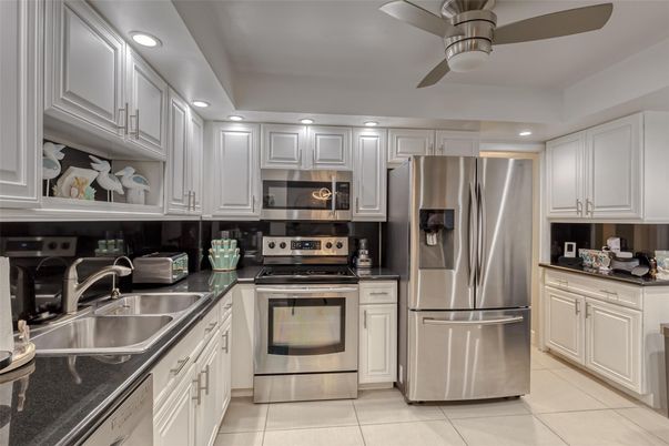 Interior, Kitchen, Recessed Lighting, Stainless Steel Appliances