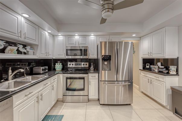 Interior, Kitchen, Recessed Lighting, Stainless Steel Appliances