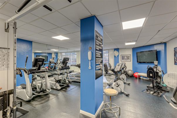 Fitness Equipment, Gym, Interior, Recessed Lighting