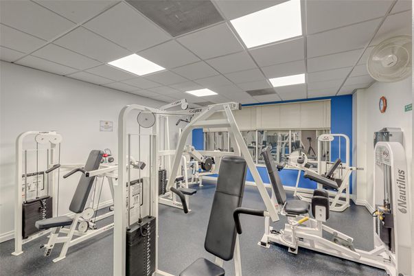 Fitness Equipment, Gym, Interior, Recessed Lighting