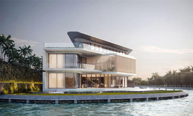 Exterior, Facade, Modern