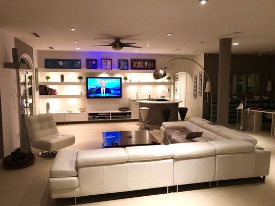 Interior, Living room, Recessed Lighting
