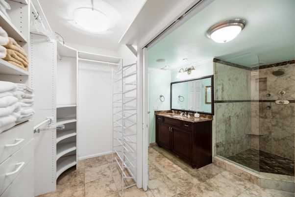Bathroom, Glass Shower, Interior, Walk-in Closets