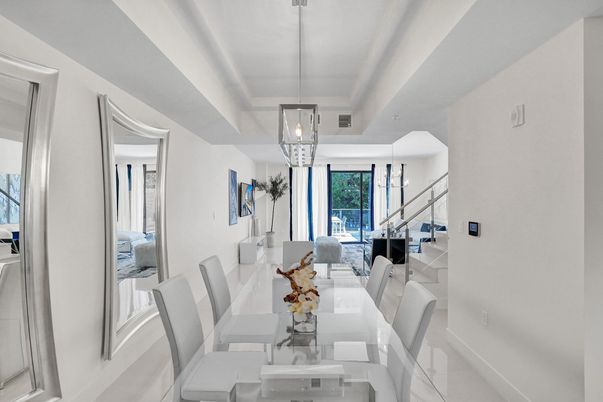 Dining room, Interior, Pendant Lights