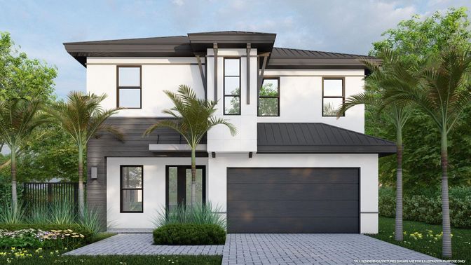Attached, Exterior, Facade, Modern