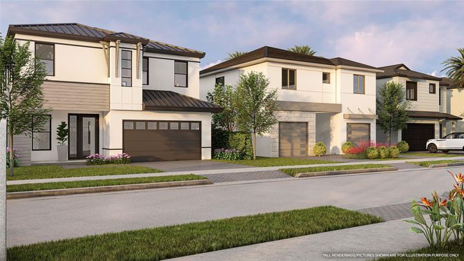 Attached, Exterior, Facade, Modern