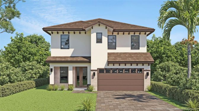 Attached, Backyard, Exterior, Facade, Modern