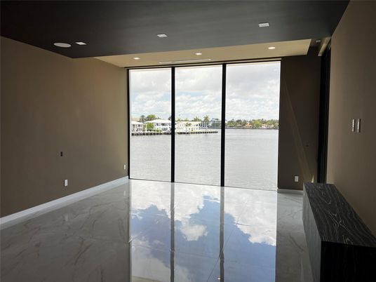 Empty room, Interior, Marble, Recessed Lighting, Water