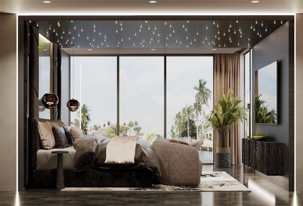 Interior, Recessed Lighting, Wood Texture Flooring