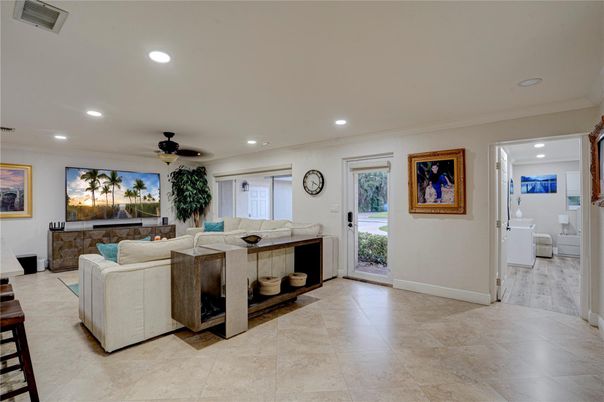 Interior, Living room, Recessed Lighting