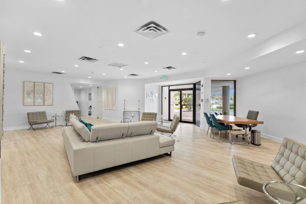Dining room, Interior, Living room, Recessed Lighting, Wood Texture Flooring